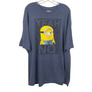 Despicable Me Minions Yeah No Blue Graphic T-Shirt Mens Size 2XL